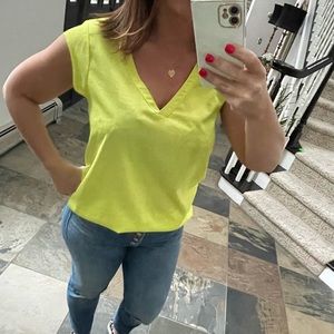 Neon yellow tunic top